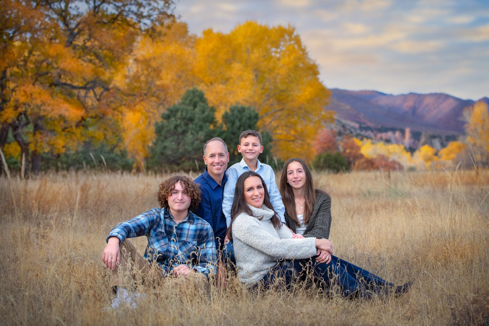 Family in a Colorado field