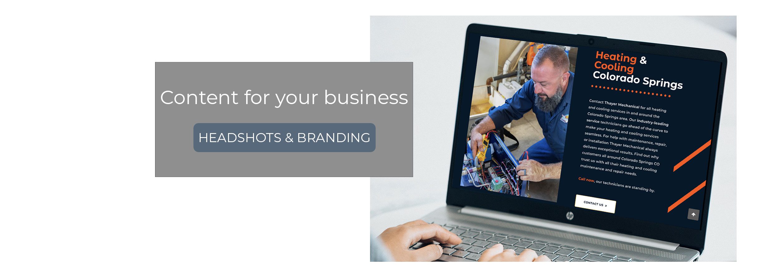 Website with business branding